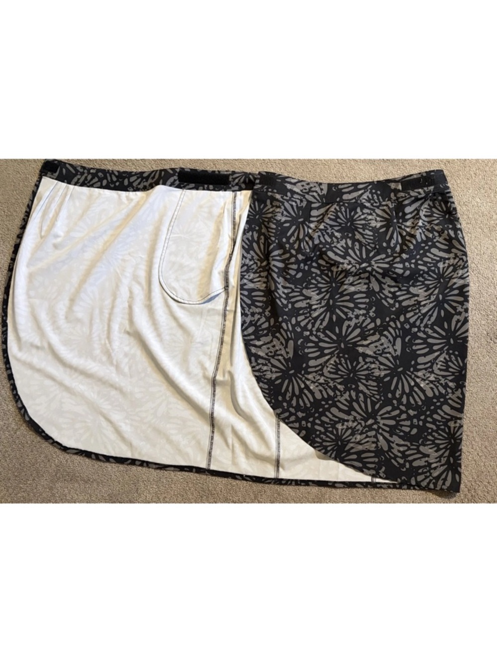 RipSkirt SHIBORI CHARCOAL cover up wrap skirt length 3 women’s size Large - Picture 11 of 13